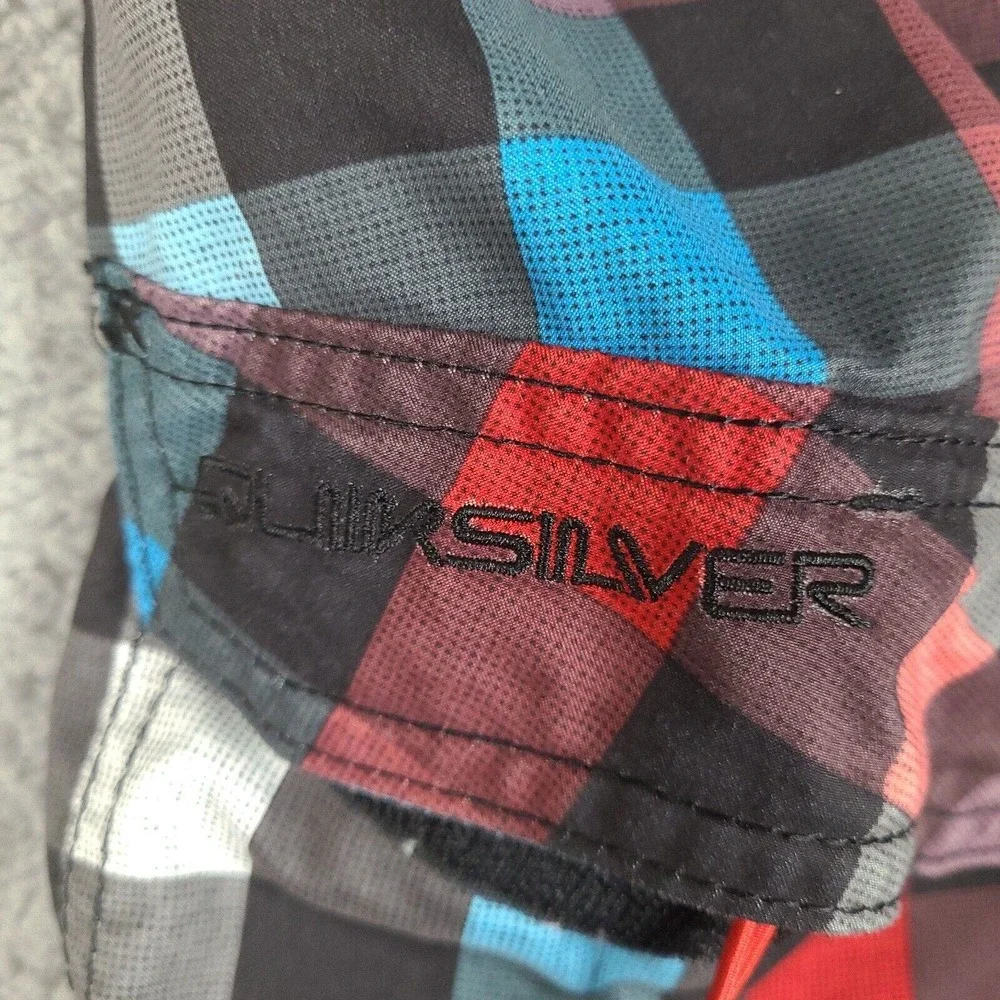 Quiksilver Board‎ Shorts Mens 40 Multicolor Plaid Check Swim Trunks Beach